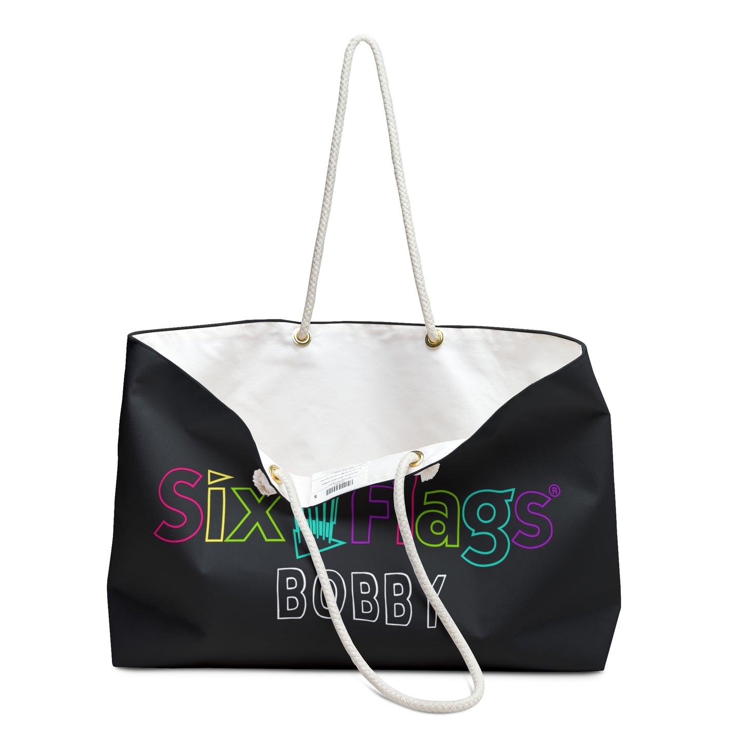CUSTOMIZABLE! Six Flags Neon Weekender Bag