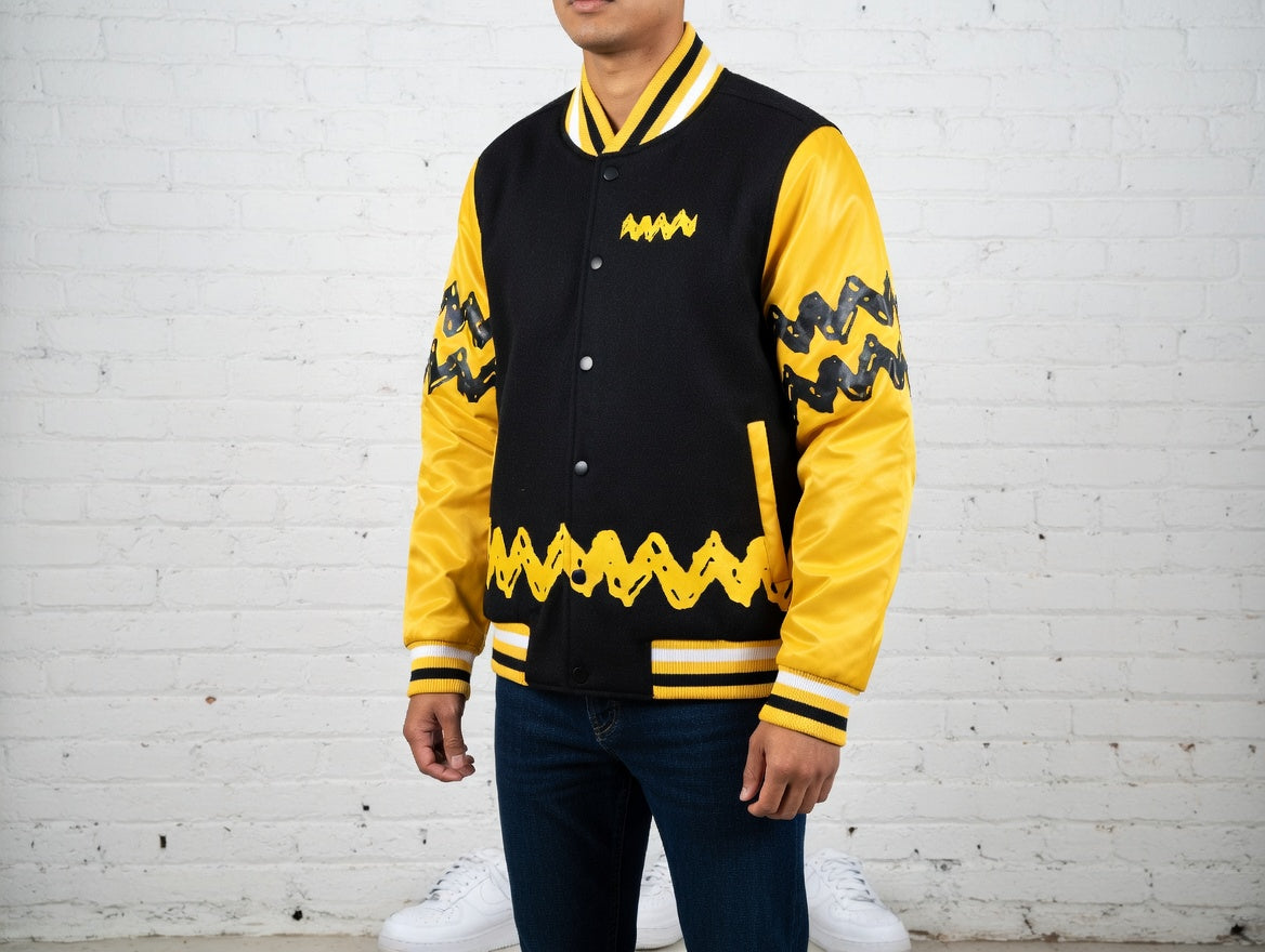 Levi's PEANUTSコラボ　イエローパッチGジャン　Sサイズ　ジャケット PEANUTS® ZIG ZAG VARSITY JACKET – FUN MERCHANDISE ONLINE SHOP