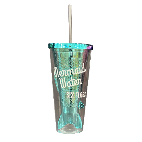 SIX FLAGS MERMAID TAIL TUMBLER