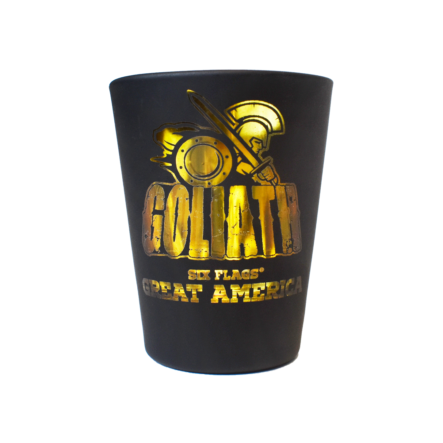 GOLIATH MATTE BLACK SHOT GLASS
