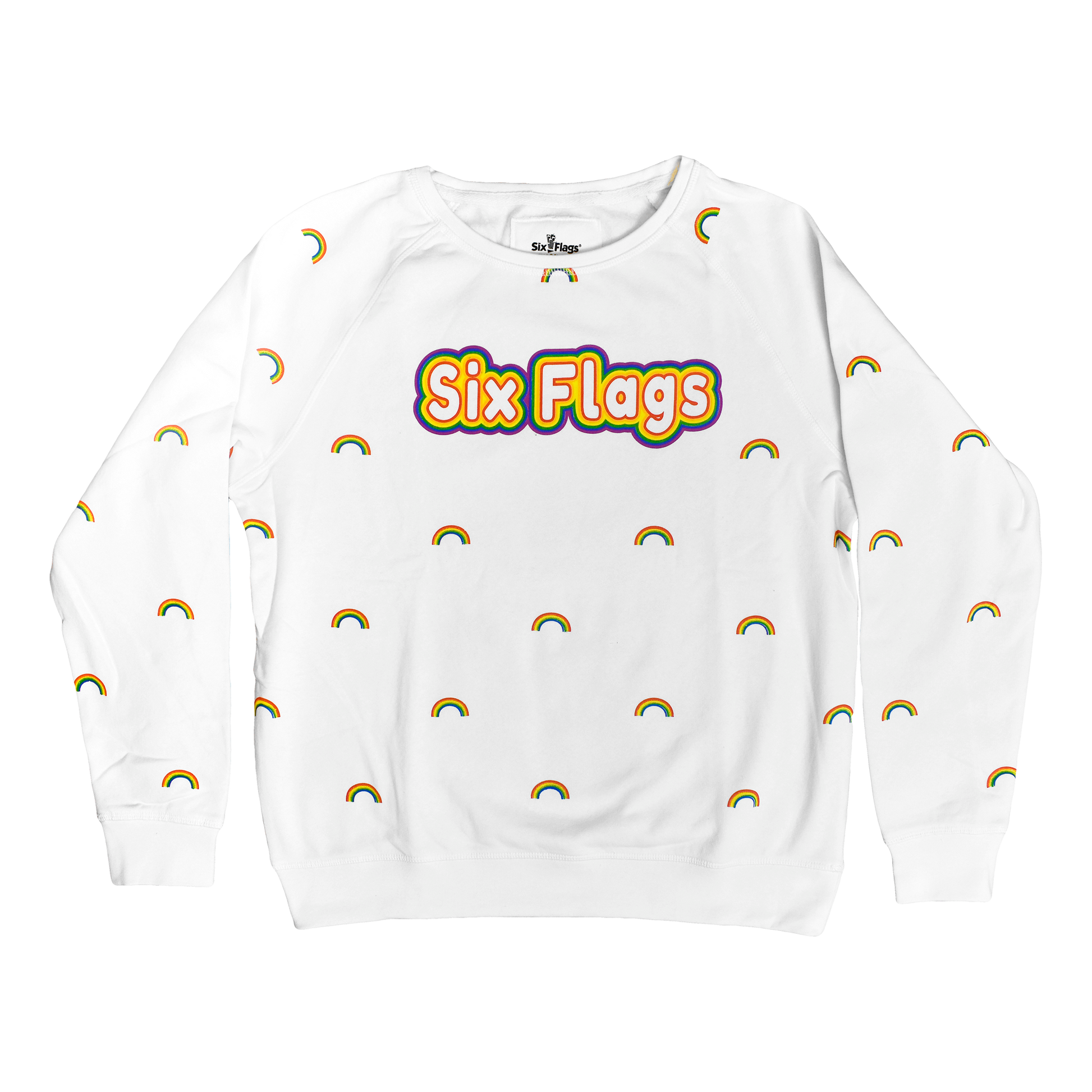 Six Flags Love Rainbow Crewneck
