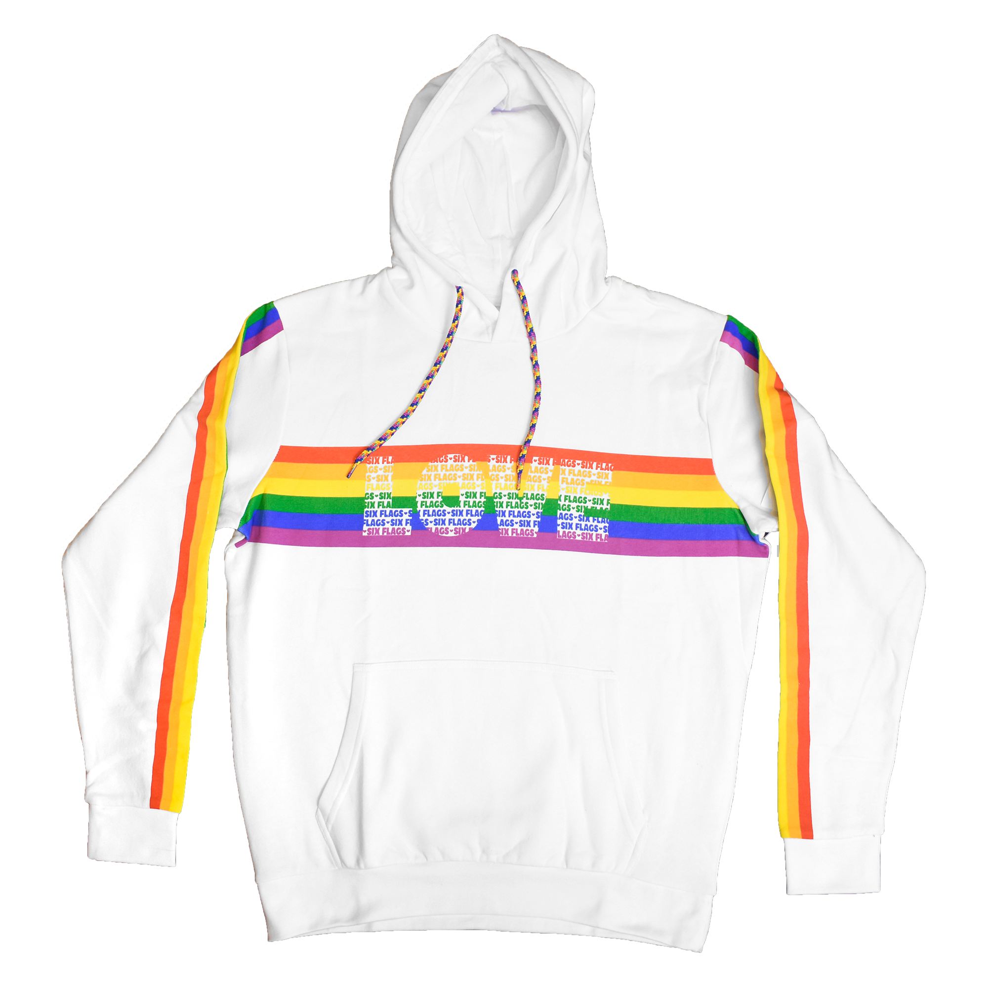 Hoodie with discount flags on sleeves