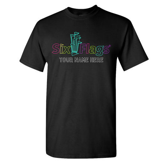 CUSTOMIZABLE! Six Flags Neon Tee
