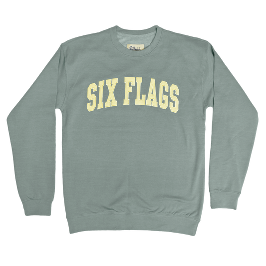 Six Flags Seaside Crew Fleece - Avocado