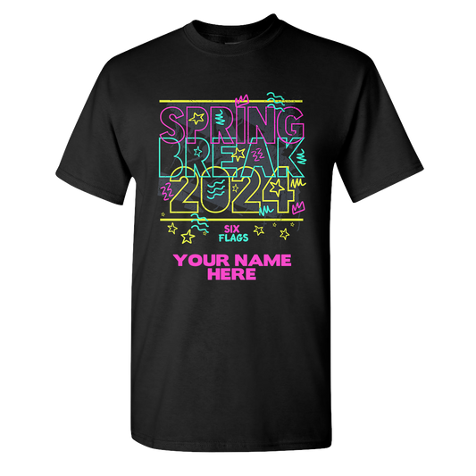CUSTOMIZABLE! Spring Break 2024 Neon Tee