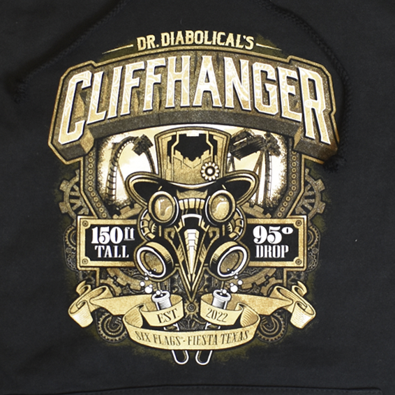 Dr. Diabolical's Cliffhanger Ride Hoodie design