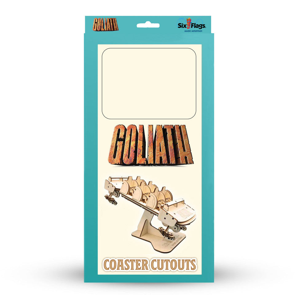 GOLIATH MAGIC MOUNTAIN SIX FLAGS COASTER CUT OUTS PACKAGE FRONT