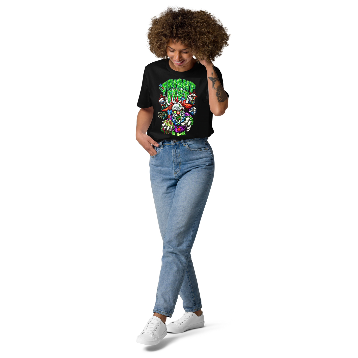 girl wearing Clown Shot Tee