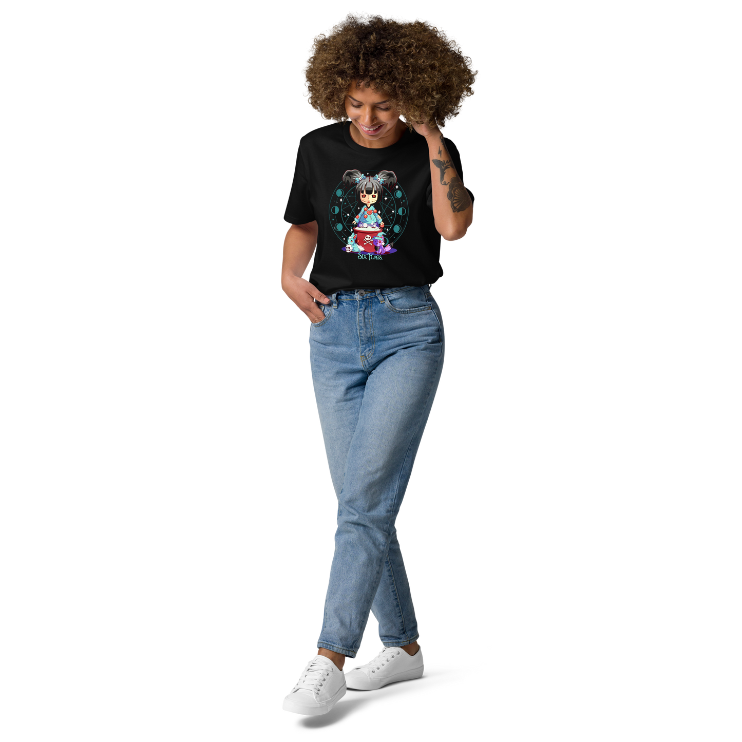 lady wearing Voodoo Doll Ladies Tee