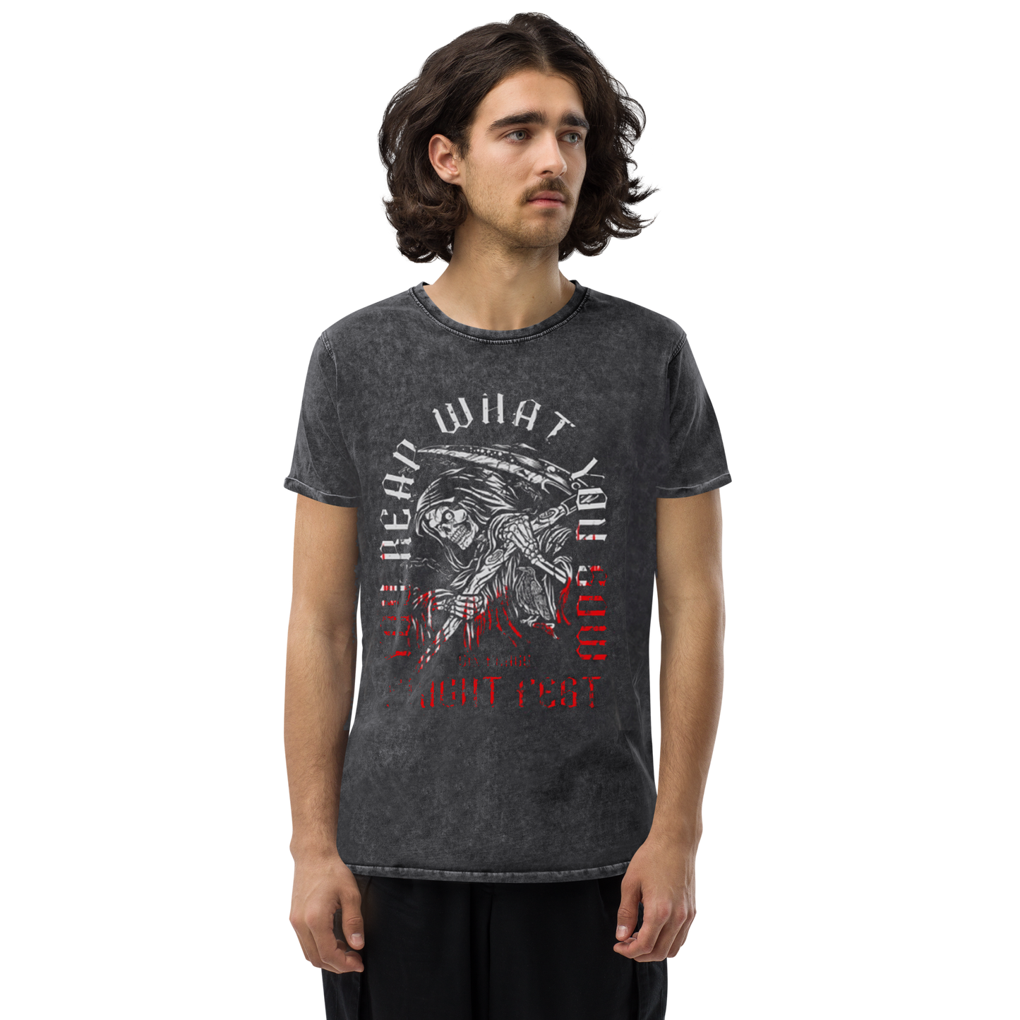 guy wearing What You Sow Tee