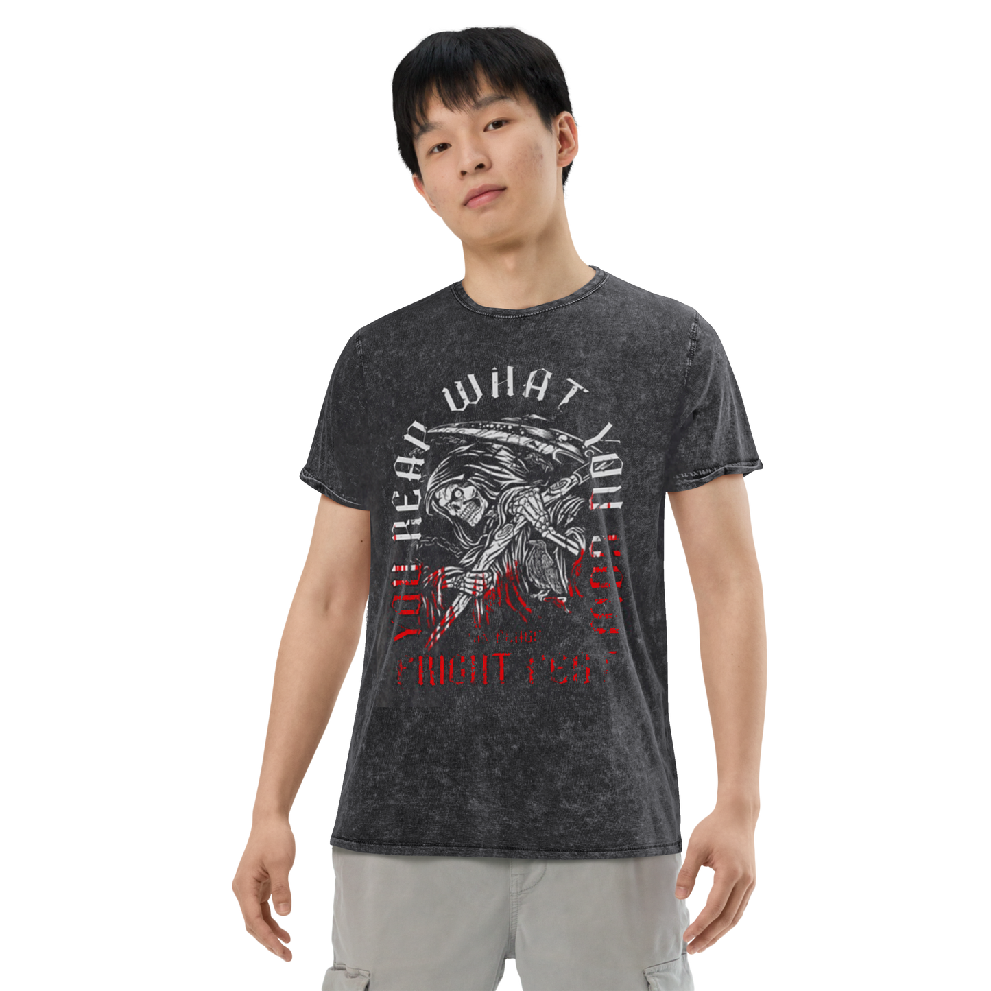 guy wearing What You Sow Tee