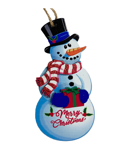 HOLIDAY IN THE PARK SNOWMAN ORNAMENT
