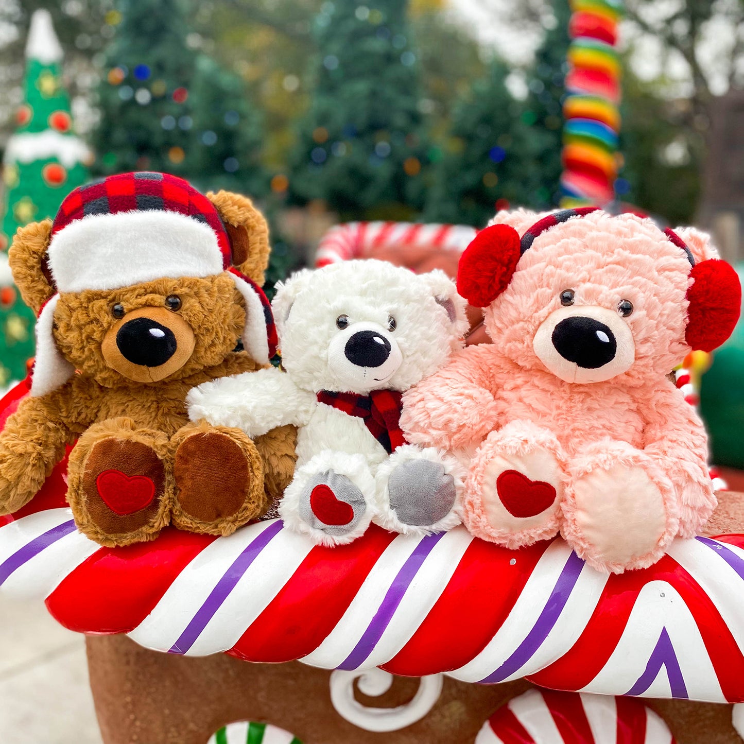 Six Flags Friends Three Holiday Bears
