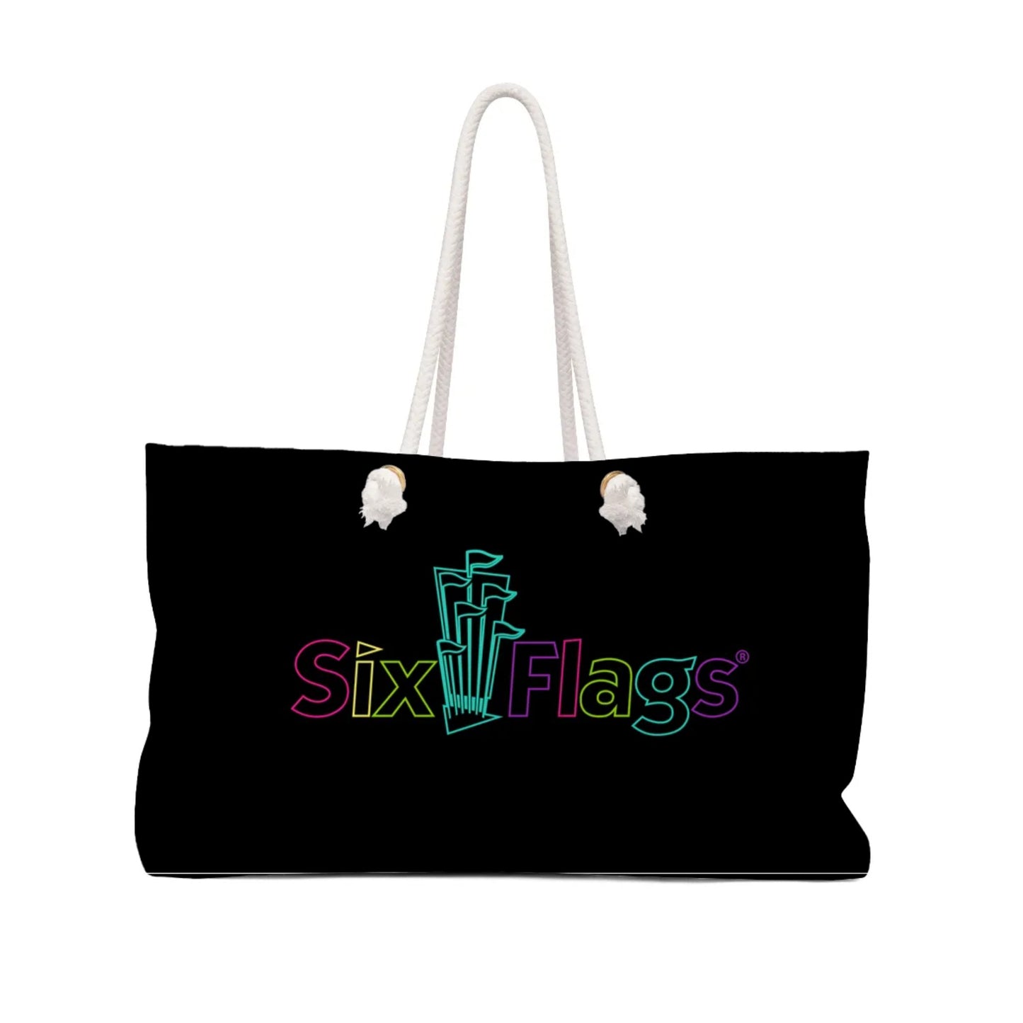 CUSTOMIZABLE! Six Flags Neon Weekender Bag