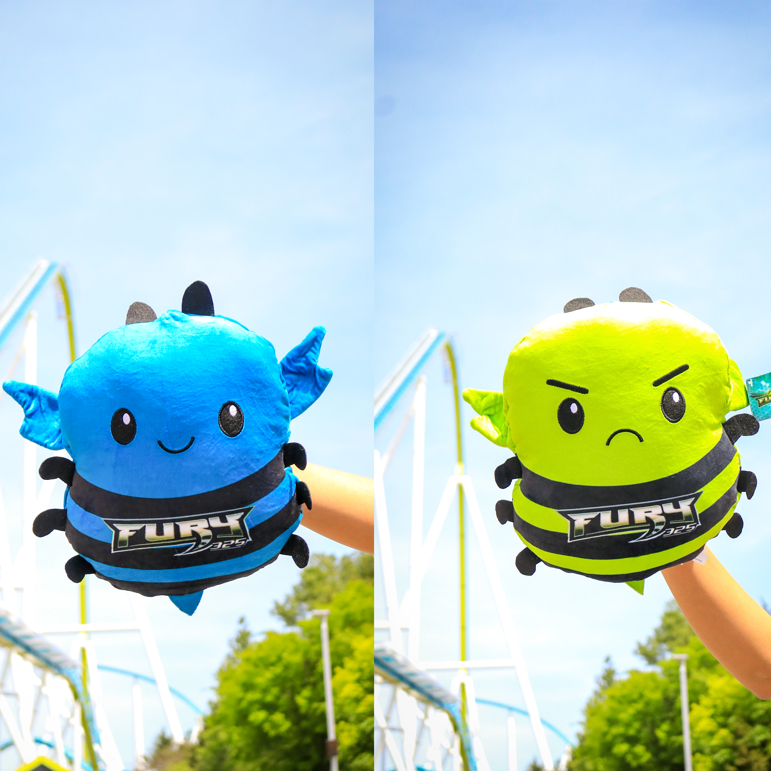 Carowinds Fury 325 Happy/Sad Reversible Plush – FUN MERCHANDISE