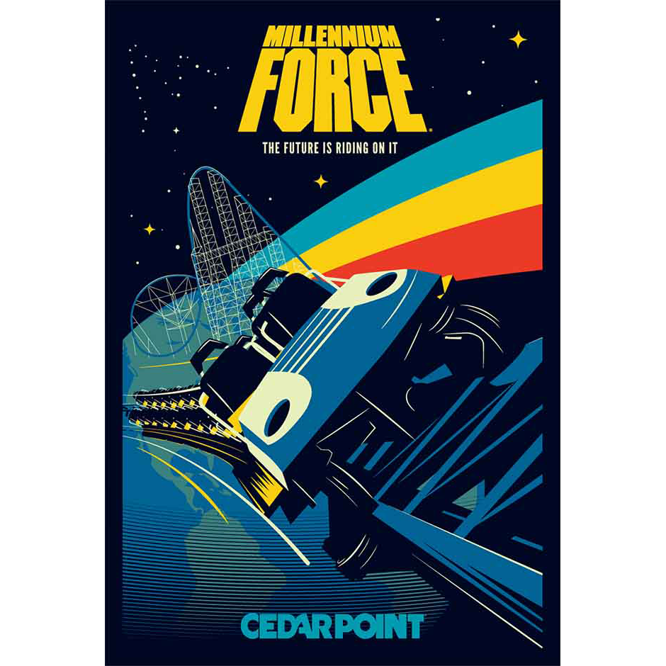 Cedar Point Millennium Force Poster - Series 2 – FUN MERCHANDISE