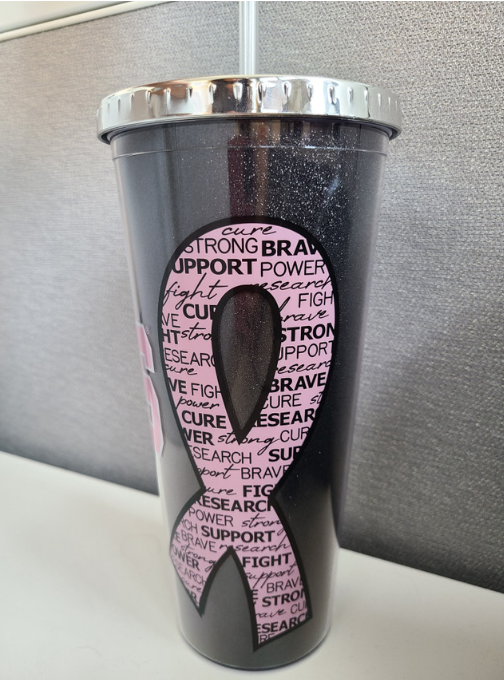 32 oz. Six Flags Pink Ribbon Tumbler