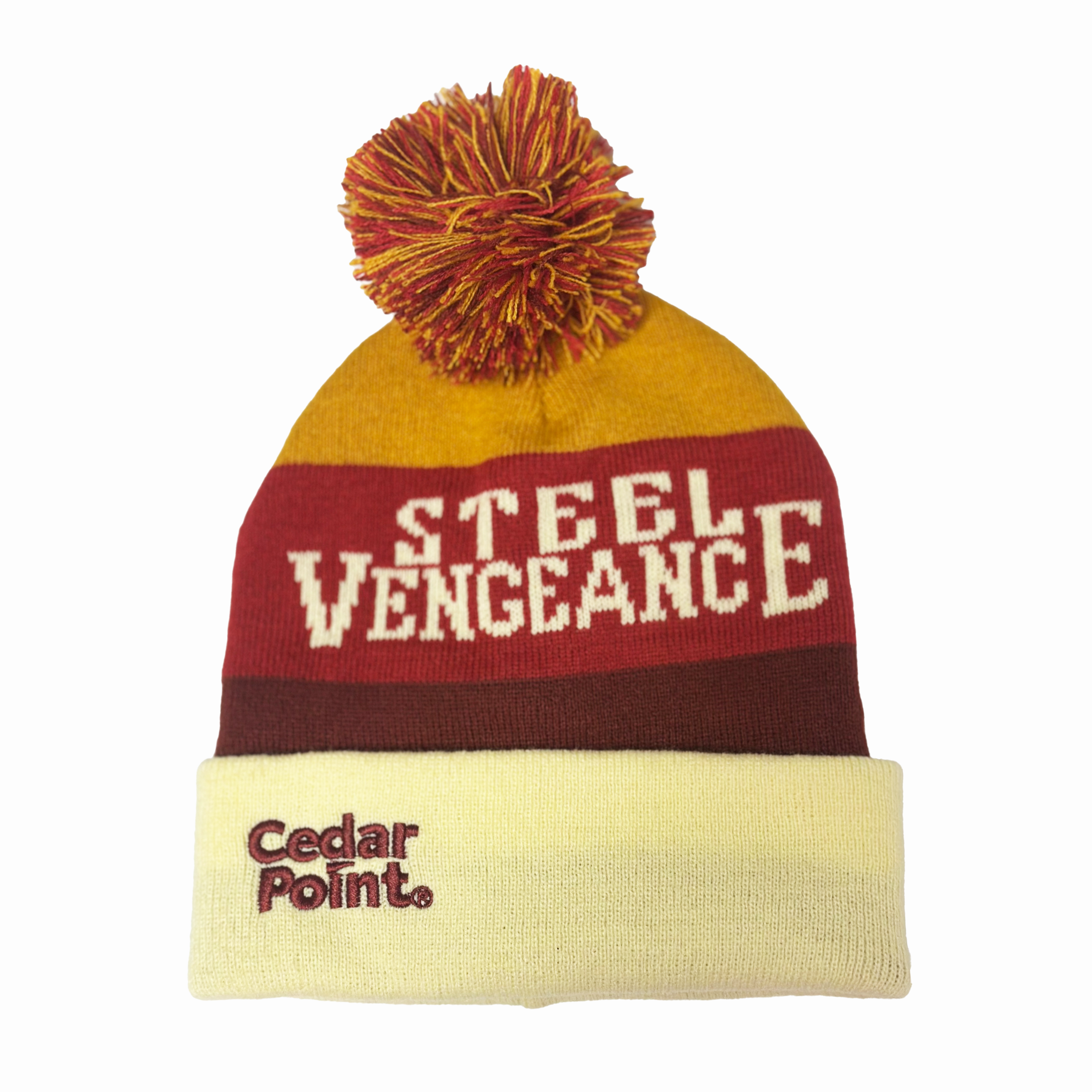 Cedar Point Steel Vengeance Pom Beanie – FUN MERCHANDISE ONLINE SHOP