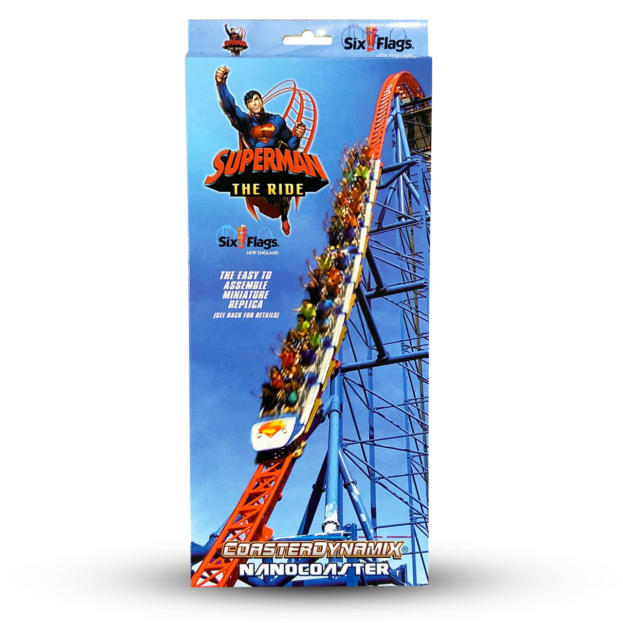 SUPERMAN SIX FLAG NEW ENGLAND SIX FLAGS NANOCOASTER PACKAGE