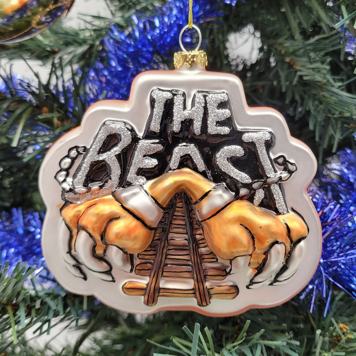 Kings Island The Beast Glitter Ornament