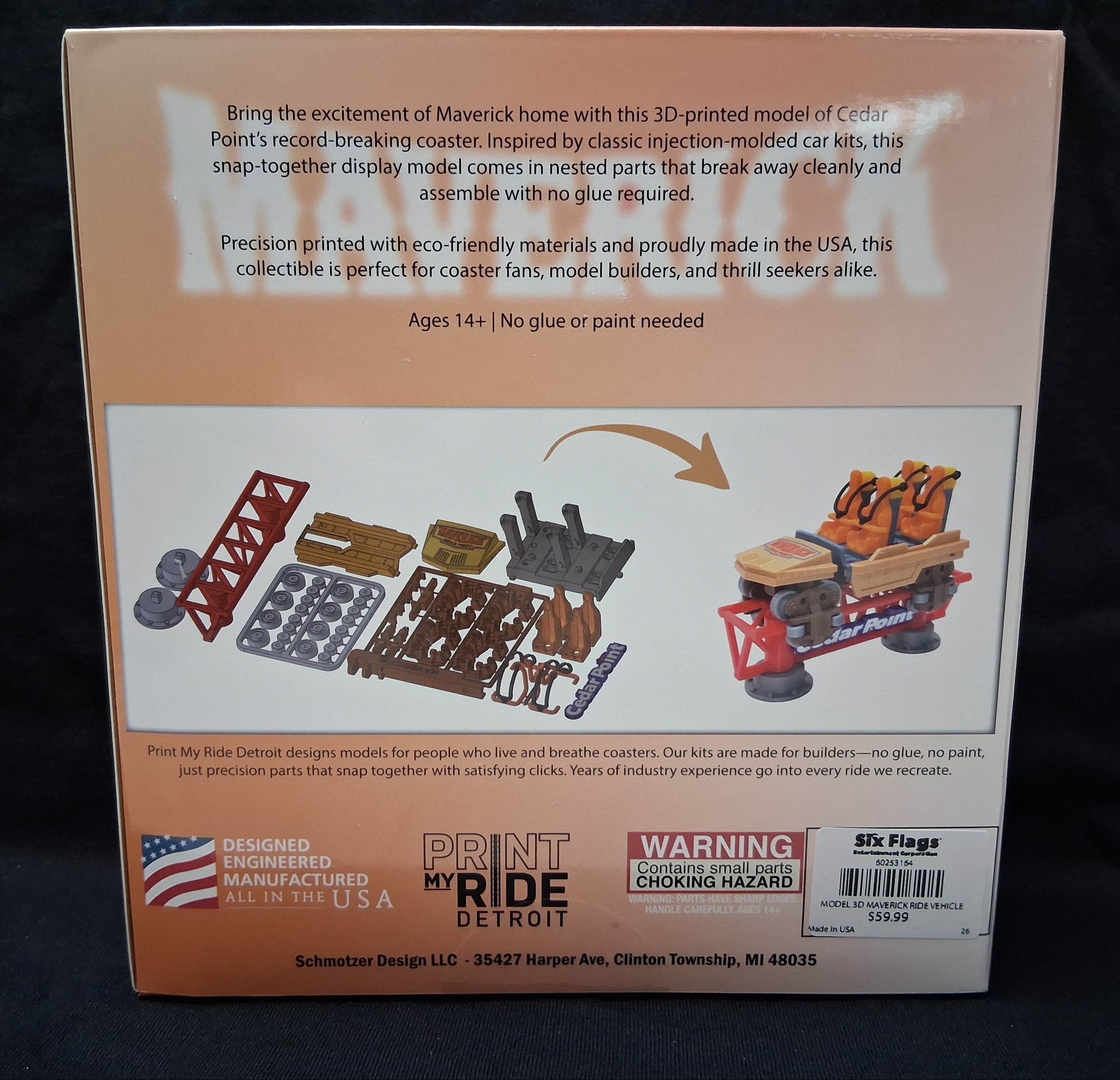 CEDAR POINT MAVERICK  RIDE VEHICLE 3D MODEL
