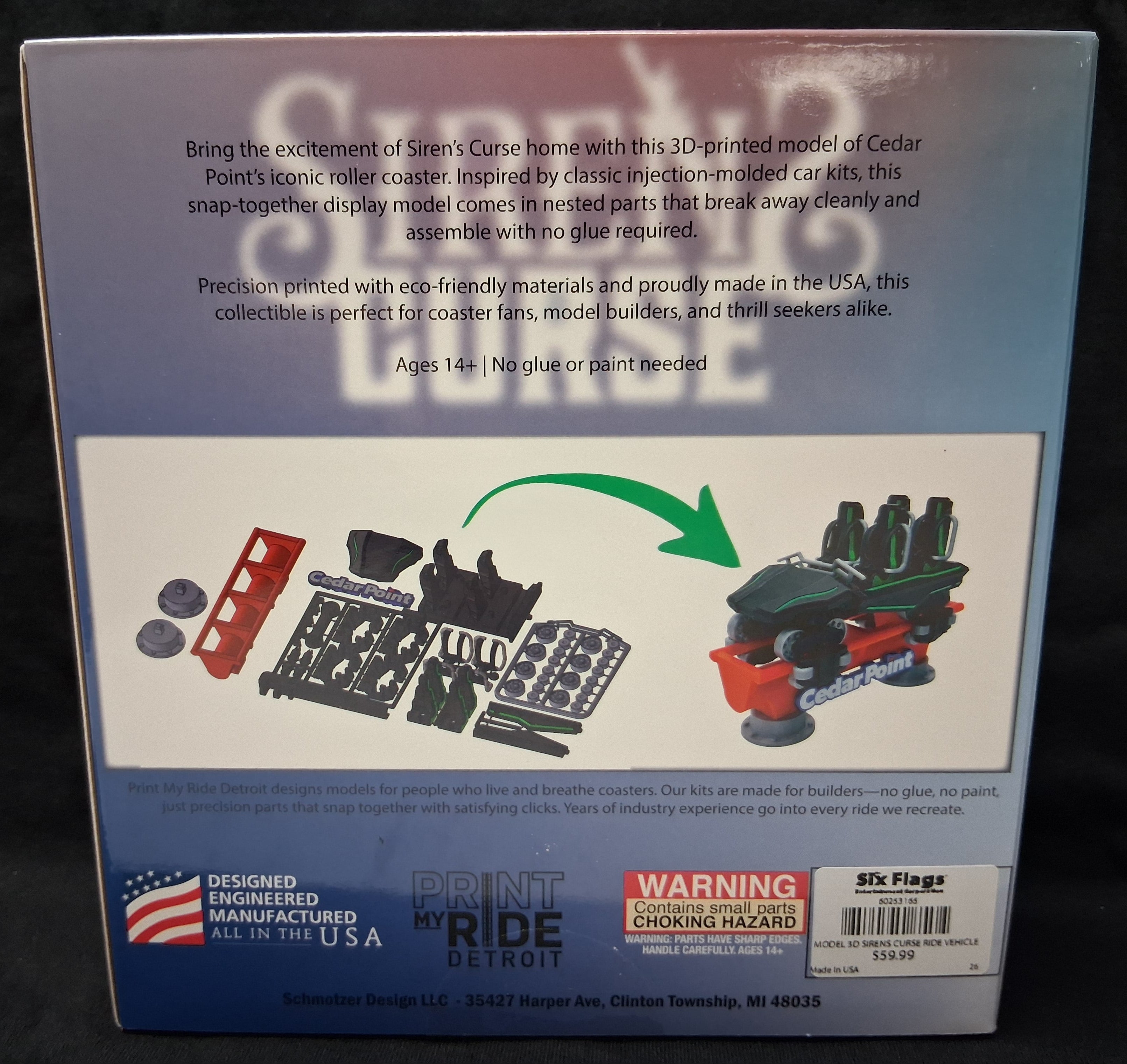 CEDAR POINT SIRENS CURSE  RIDE VEHICLE 3D MODEL