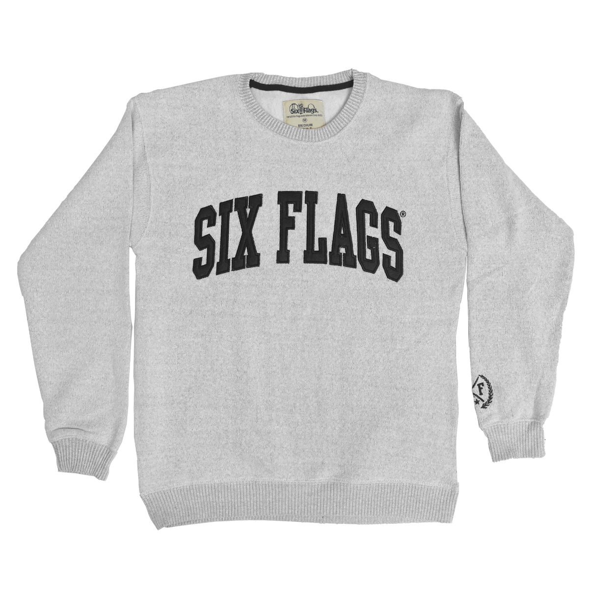 Six Flags Nantucket Crew Fleece Grey Six Flags Merch Store