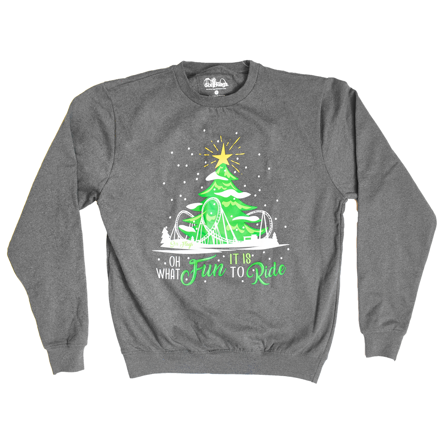 Oh What Fun Holiday Crew Neck - Grey
