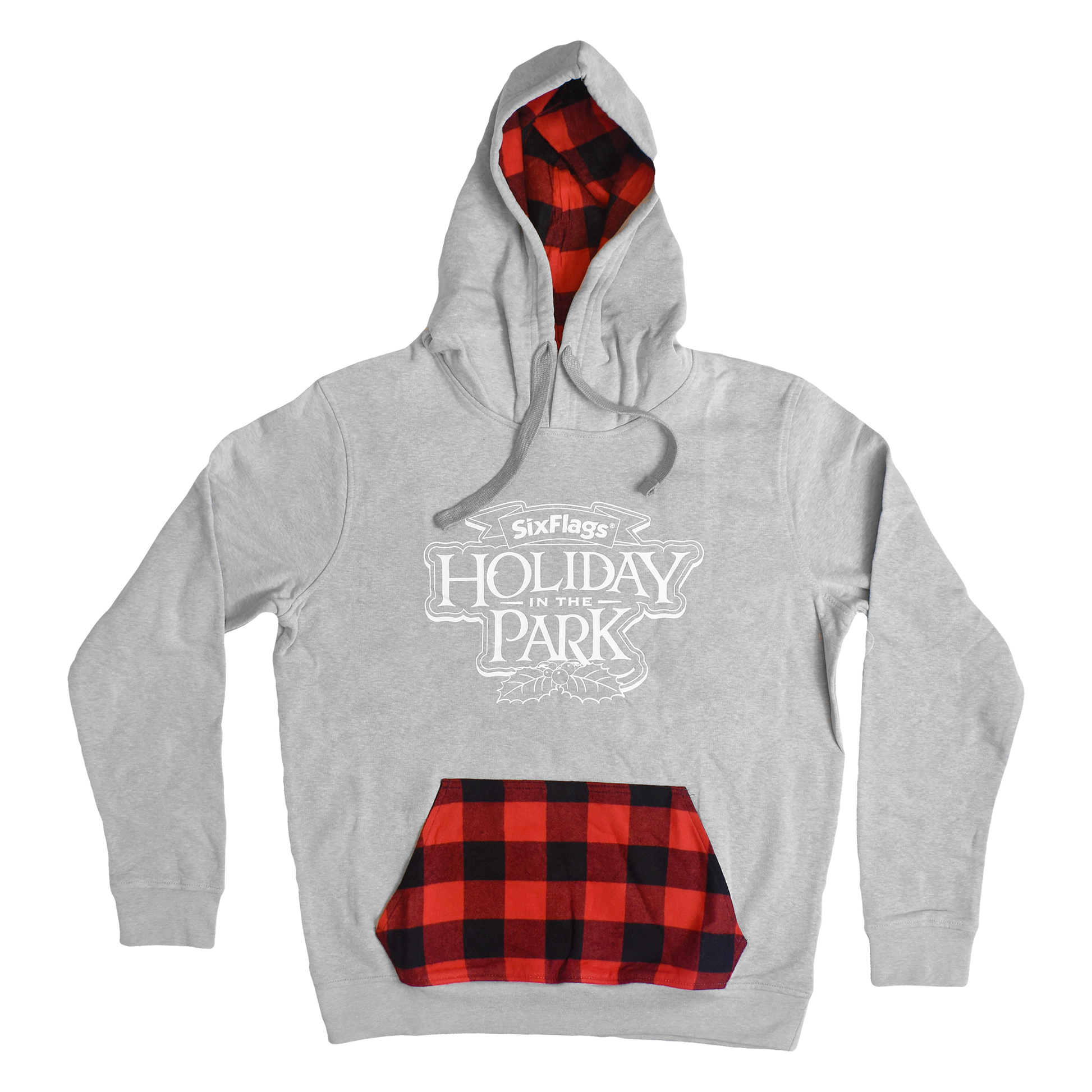 Holiday in the Park Plaid Pocket Hoodie