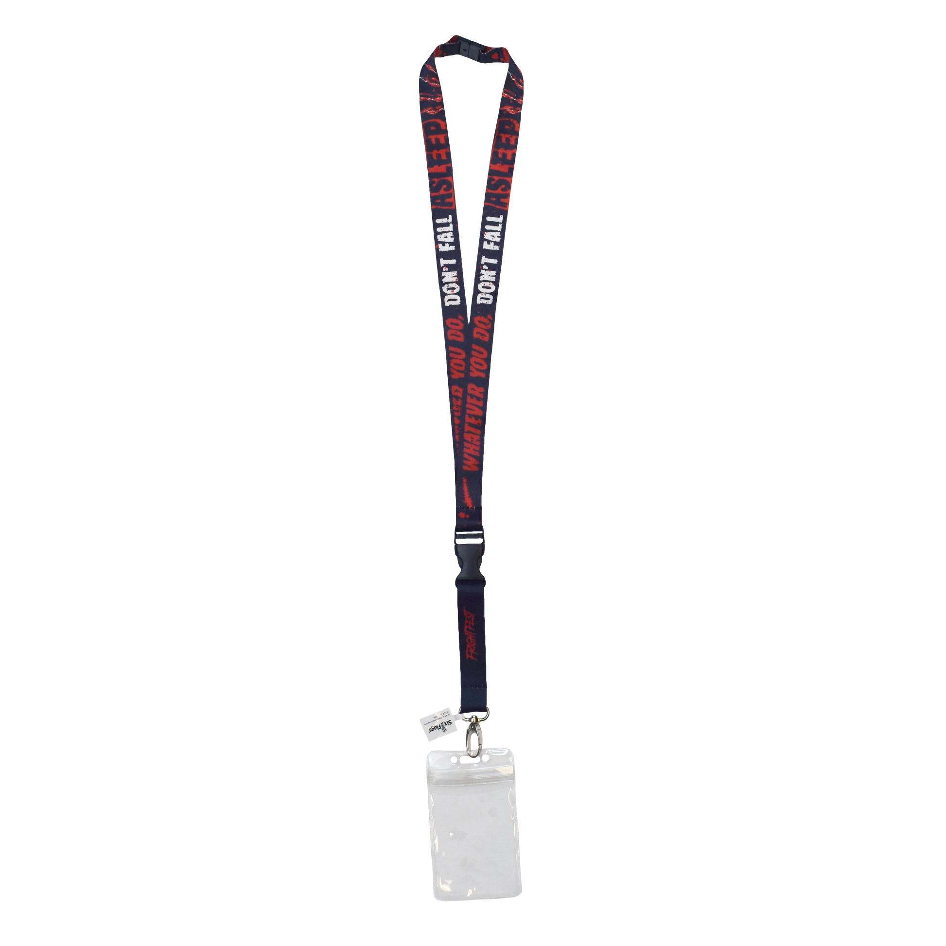 Six Flags Fright Fest Double Sided Don't Sleep Lanyard