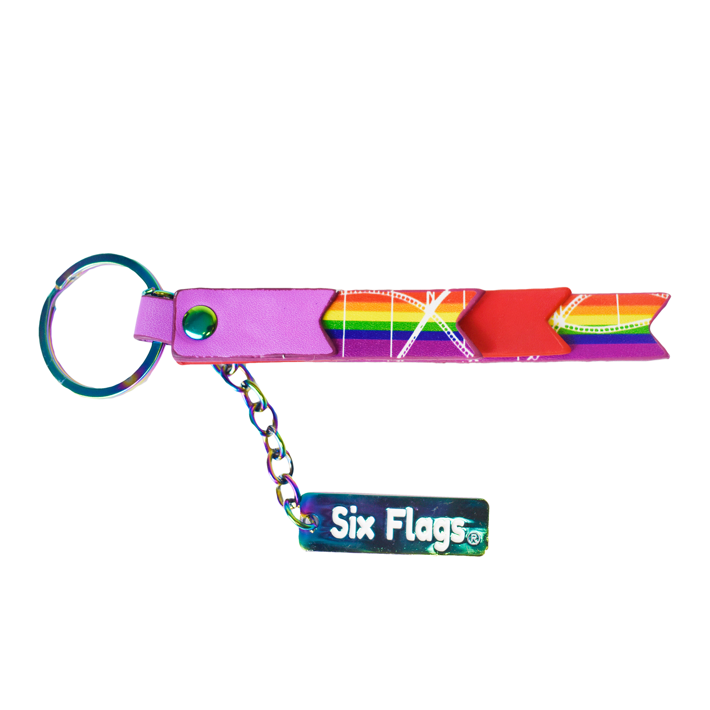 Rainbow Love Stripes Keychain