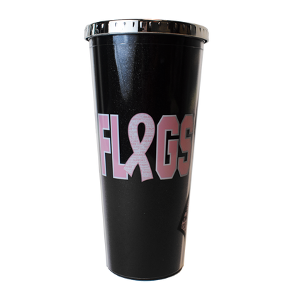 Vaso de cinta rosa de Six Flags