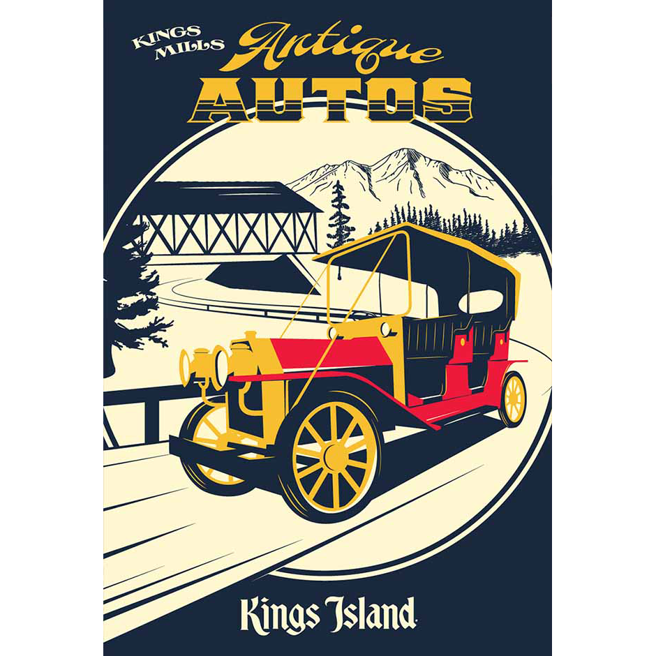 Kings Island Kings Mills Antique Autos Poster