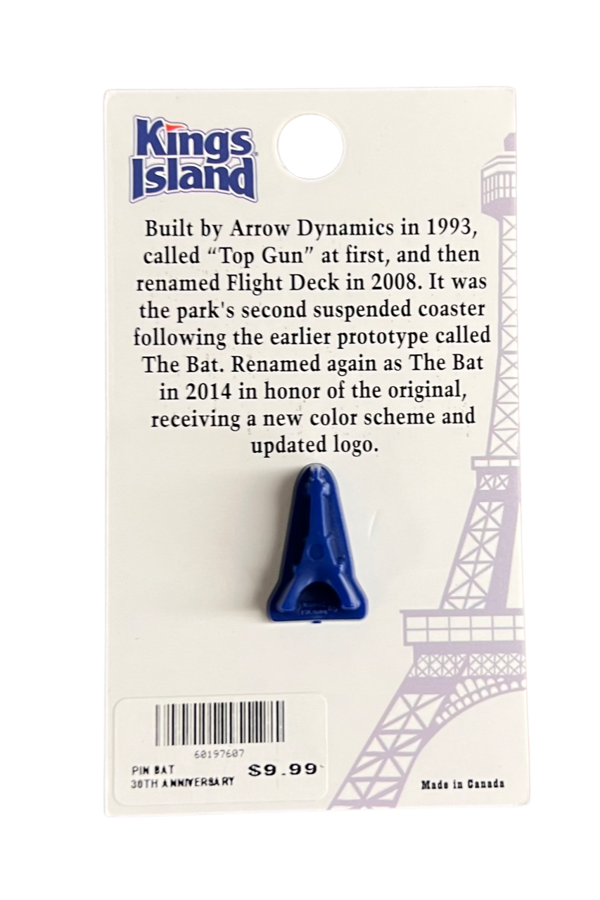 Kings Island The Bat 30th Anniversary Pin