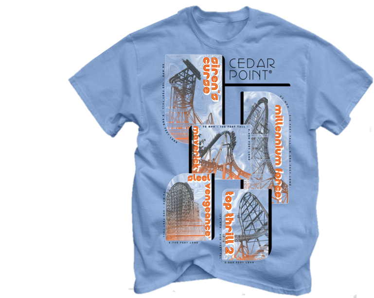 Cedar Point Top 5 Coaster Tee