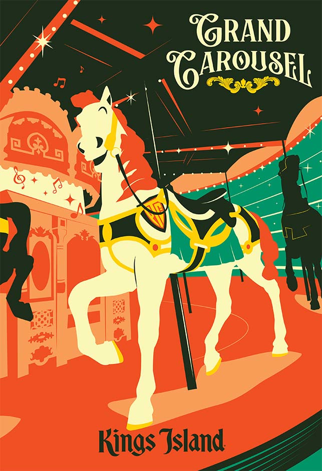 Kings Island Grand Carousel Poster