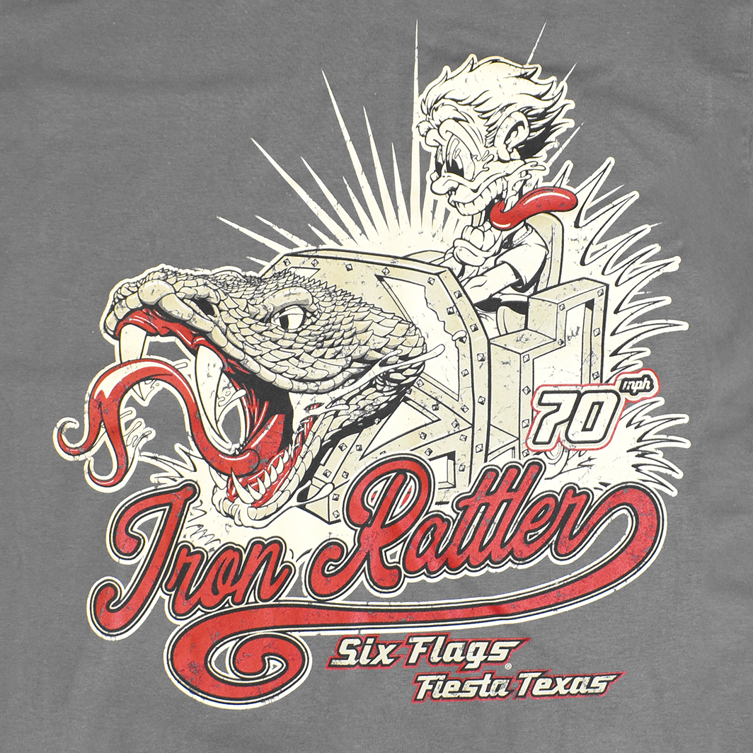 Iron Rattler Fiesta Texas Ride Tee design