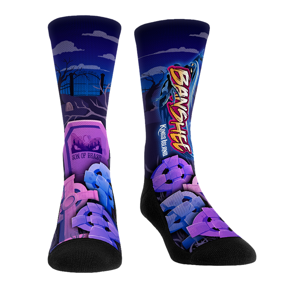 Kings Island Banshee Crew Socks