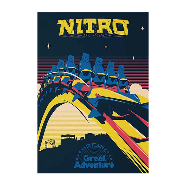 Nitro Six Flags Poster