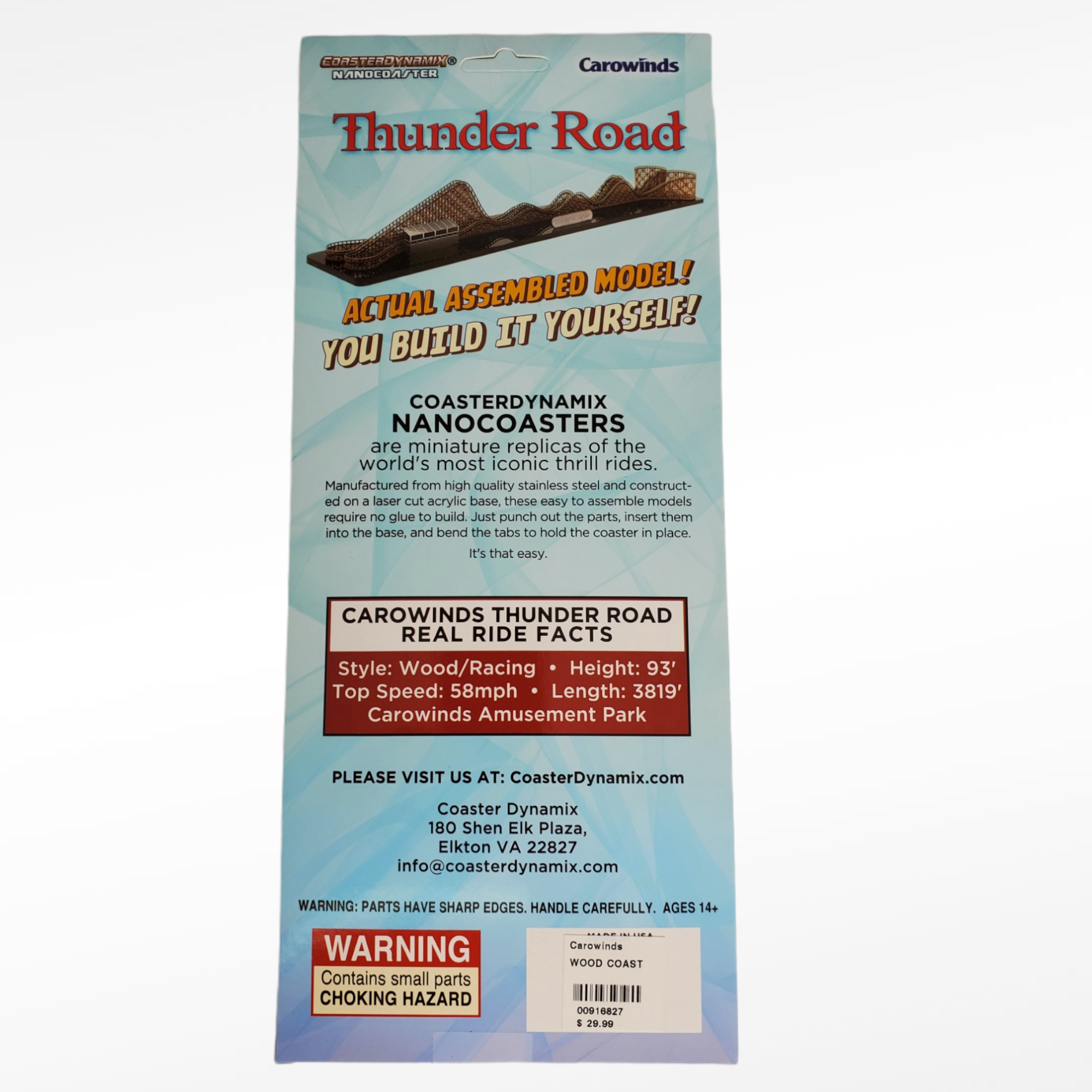 Carowinds Thunder Road NanoCoaster