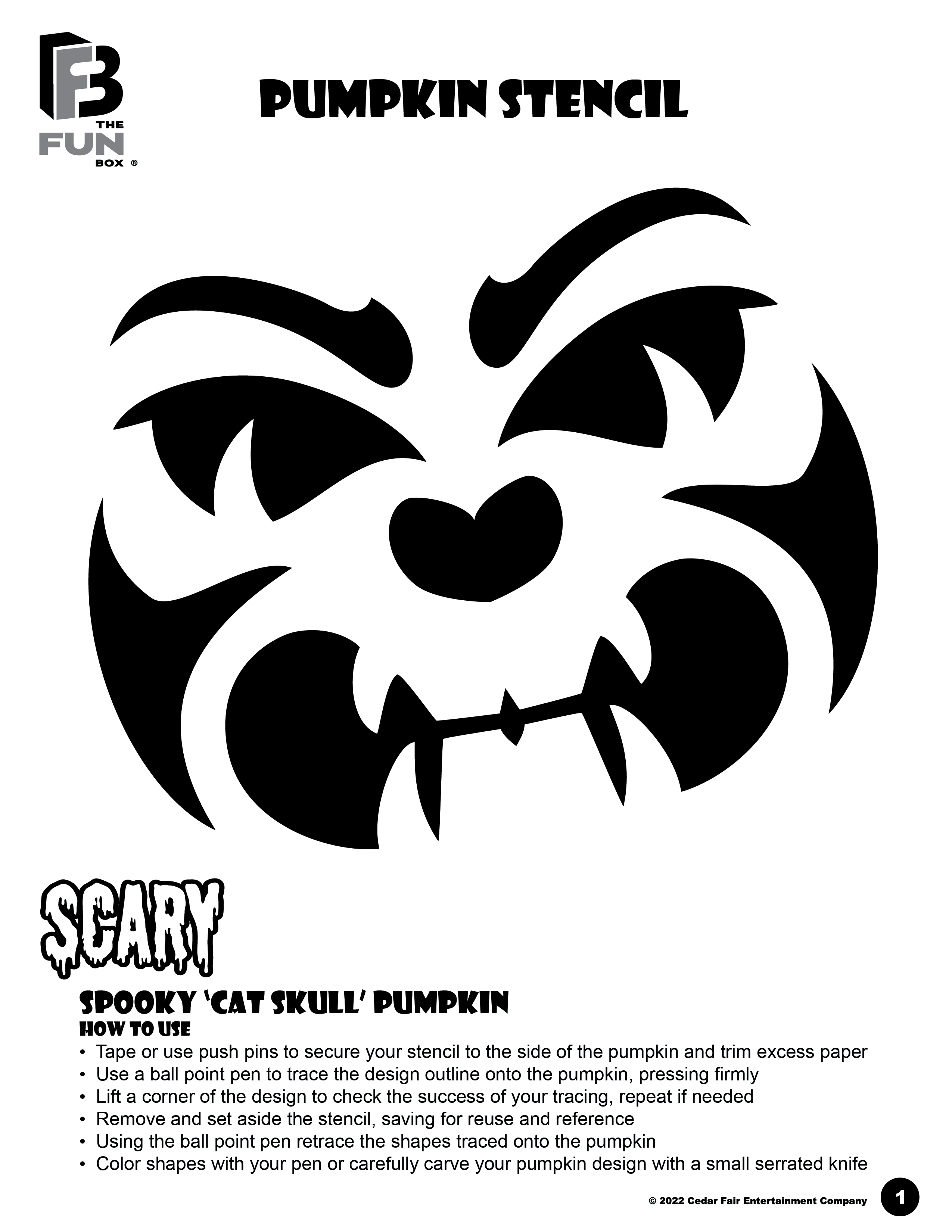 Knott's Berry Farm Custom Pumpkin Carving Stencils