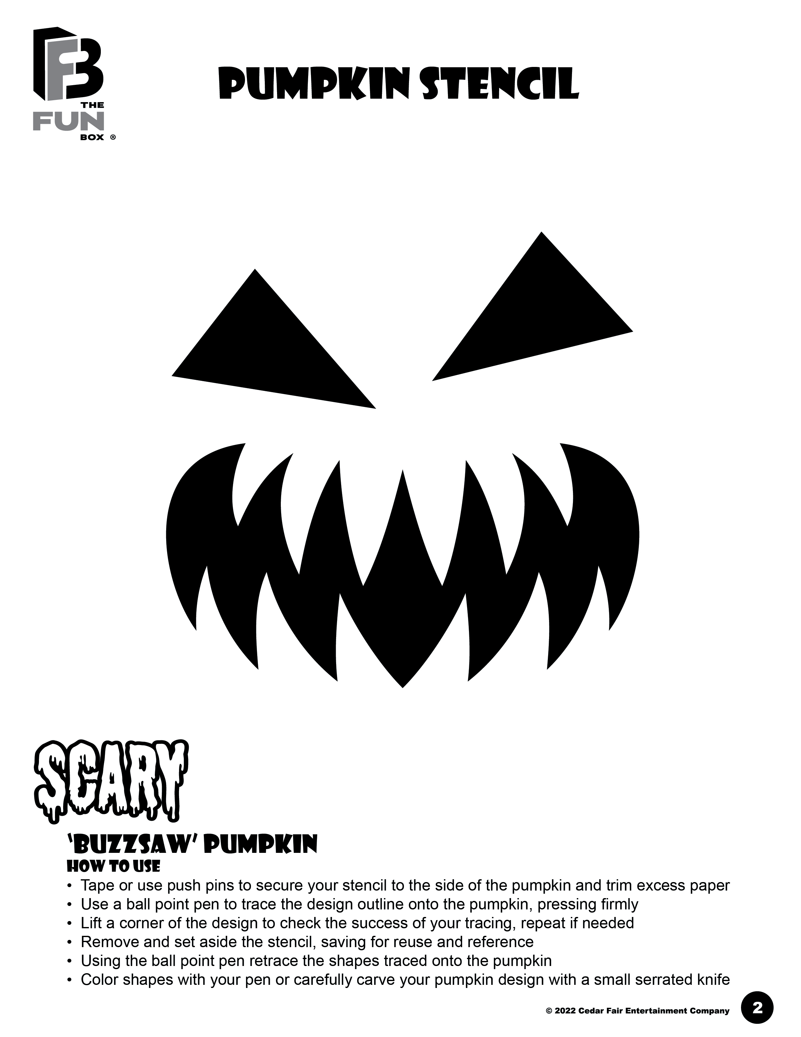 Knott's Berry Farm Custom Pumpkin Carving Stencils