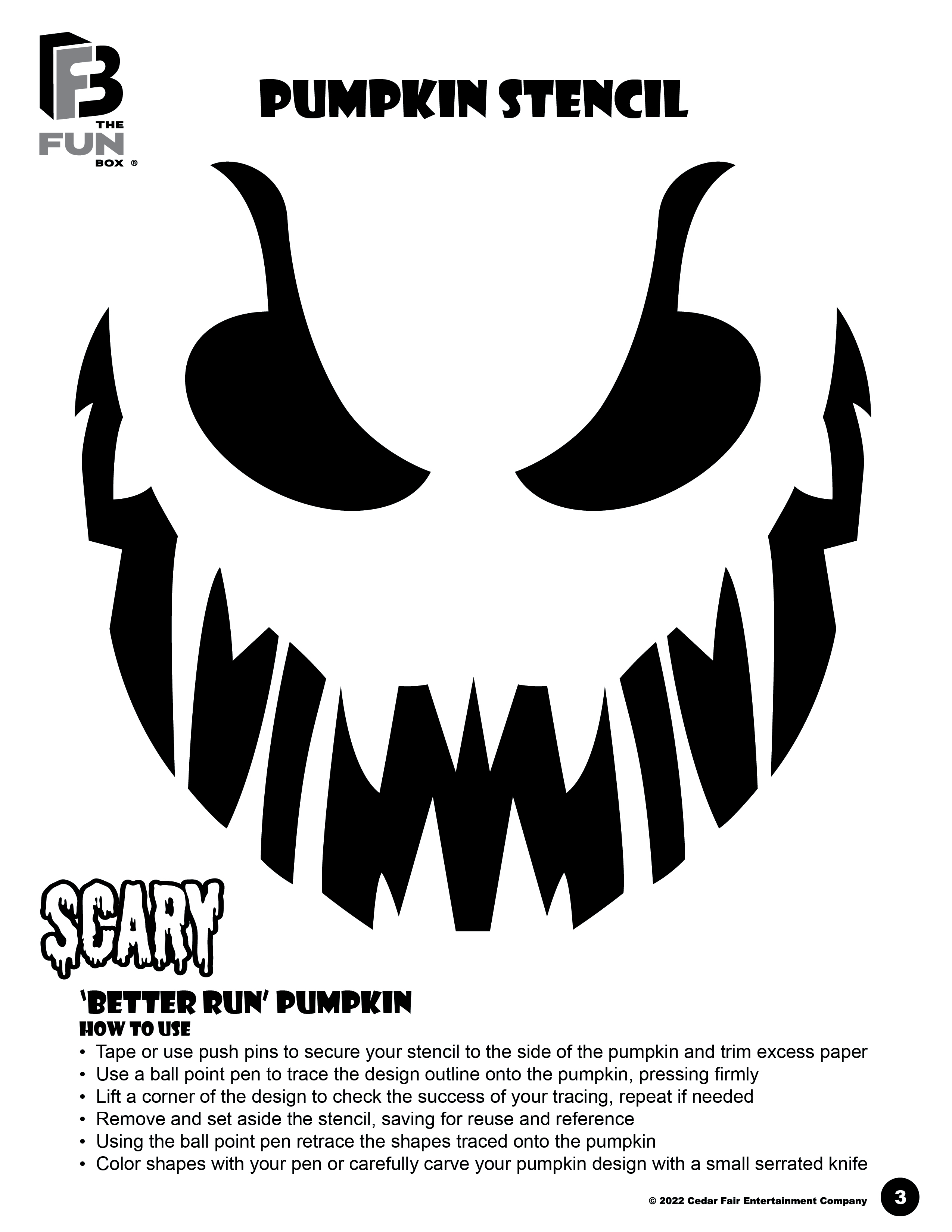 Knott's Berry Farm Custom Pumpkin Carving Stencils