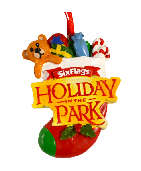 HOLIDAY IN THE PARK STOCKING ORNAMENT - Made of Resin