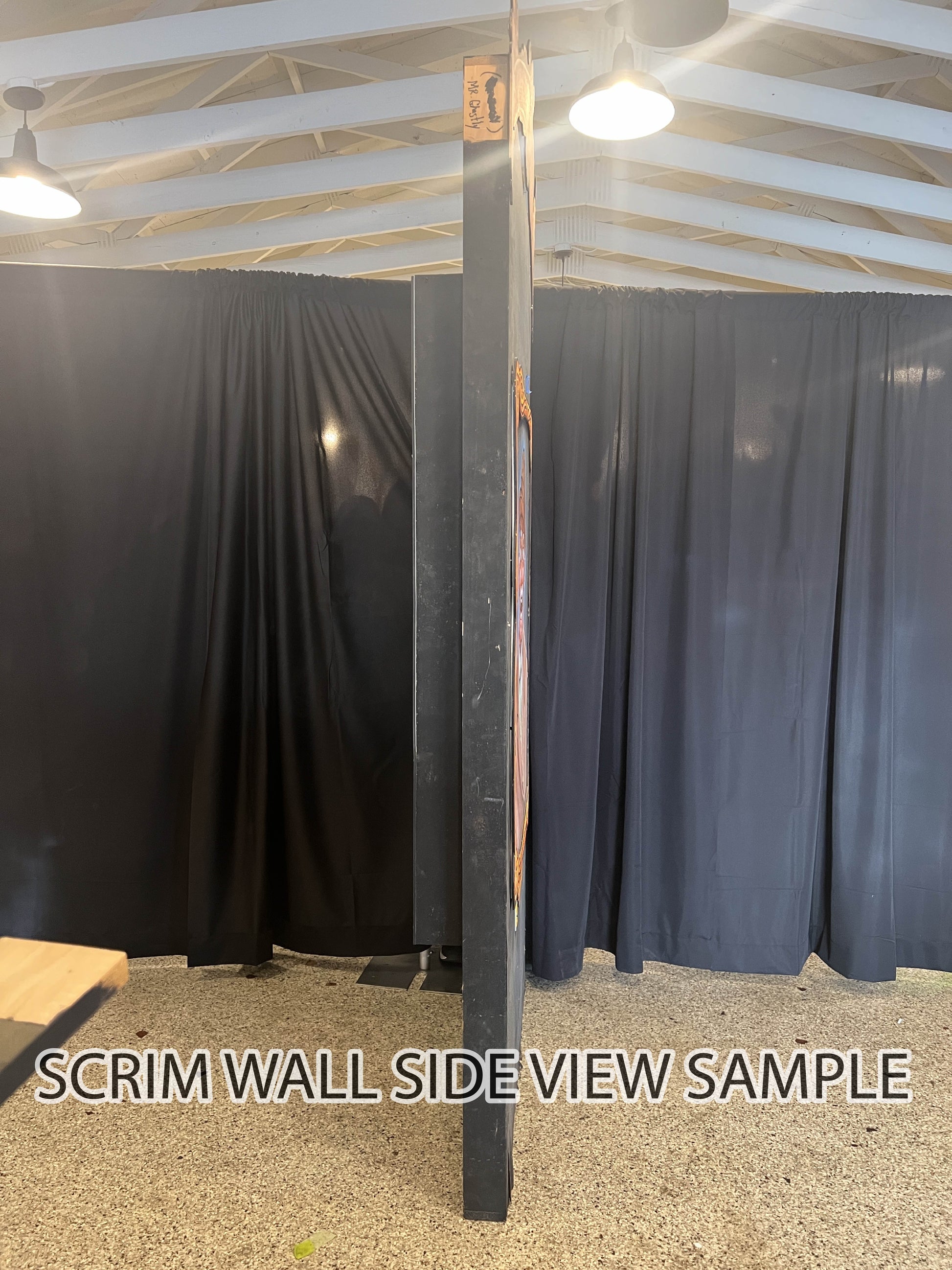 Lot # 30 – Mom and Dad Scrim Portrait - Scrim Wall Sample text