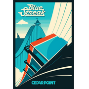 Cedar Point Blue Streak Poster