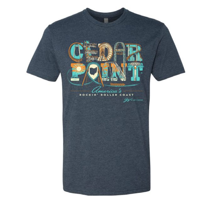 Cedar Point Collage Tee