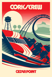 Cedar Point Corkscrew Poster