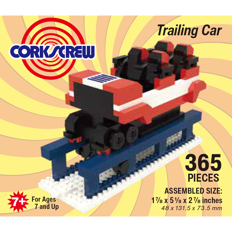 Cedar Point Corkscrew Full Train Mini Block