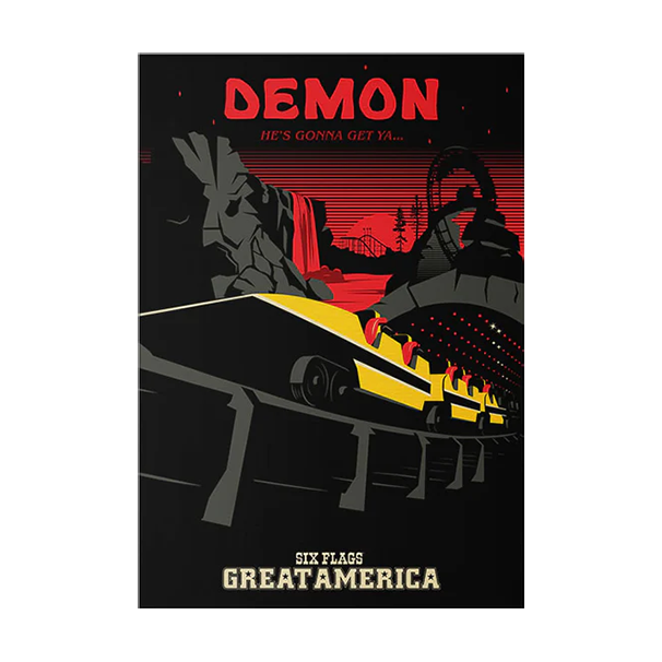 Six Flags Great America x Made to Thrill - Demon Poster – Six Flags ...